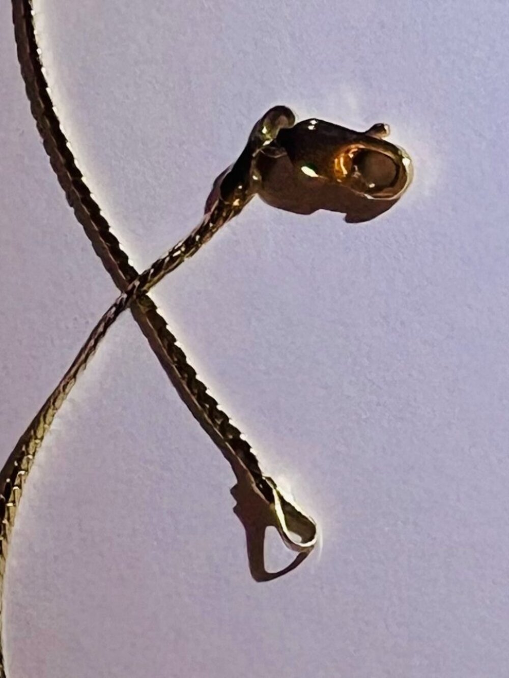 Blue Opal on a 14k gold chain, Stamped - Picture 10 of 10